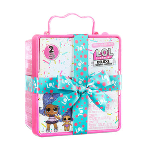 LOL Surprise Deluxe Present Surprise Slumber Party Theme with Exclusive Doll & Lil Sister - shop.mgae.com