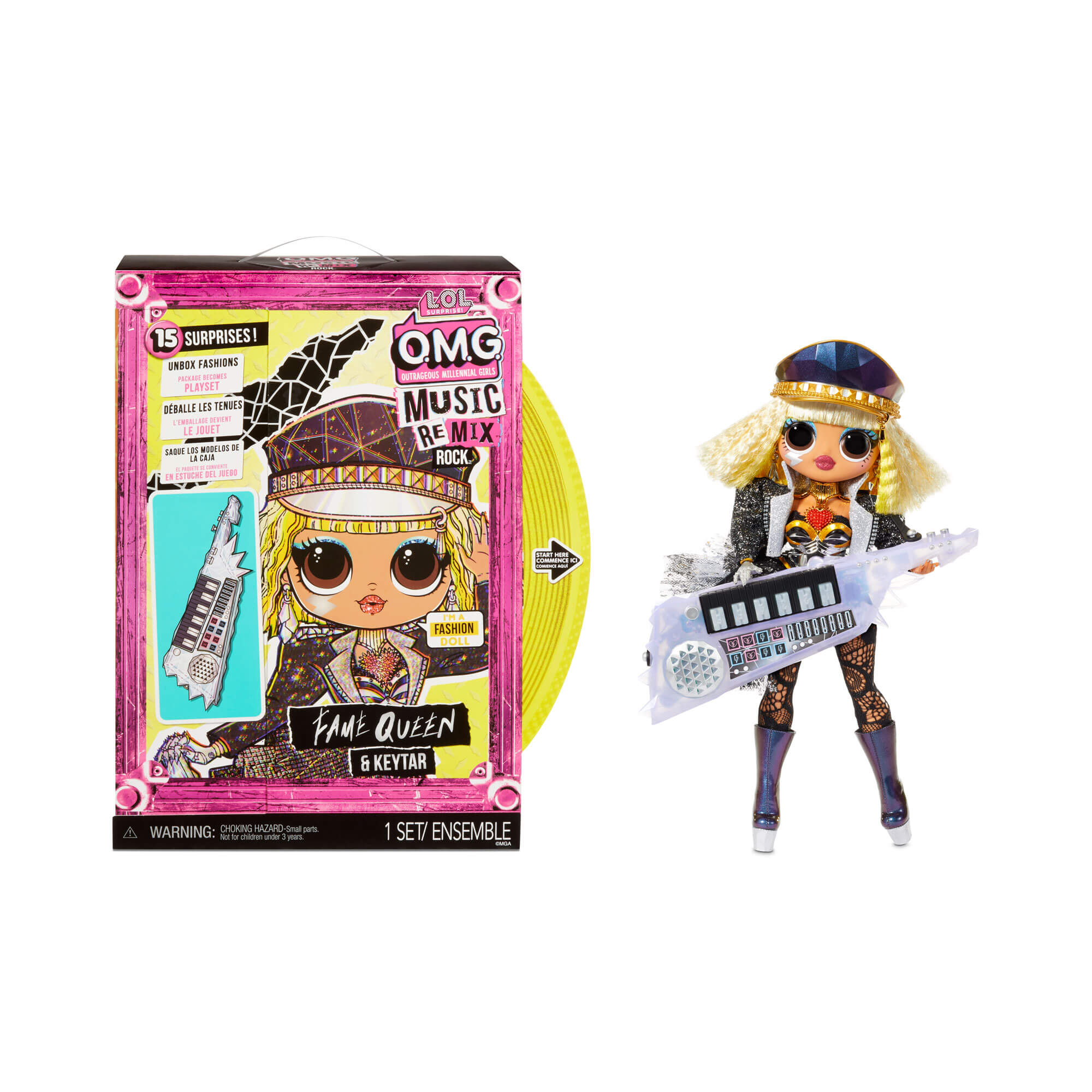 OMG Remix Rock Fame Queen Keytar 15 Surprises – The MGA Shop