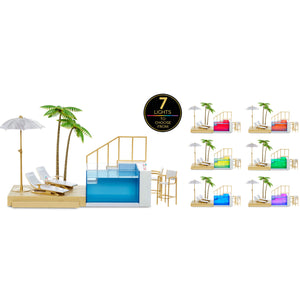 Rainbow High Color Change Pool & Beach Club Playset - shop.mgae.com
