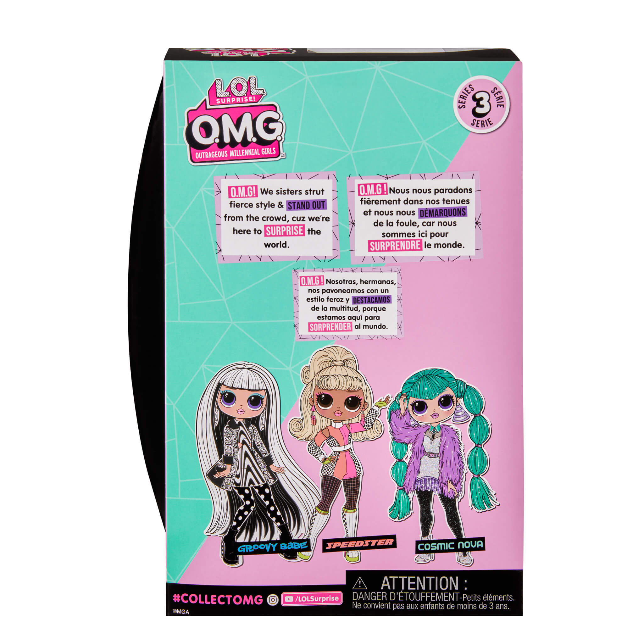 MGA Entertainment LOL shops Surprise OMG Cosmic Nova & Cosmic Queen Fashion Doll