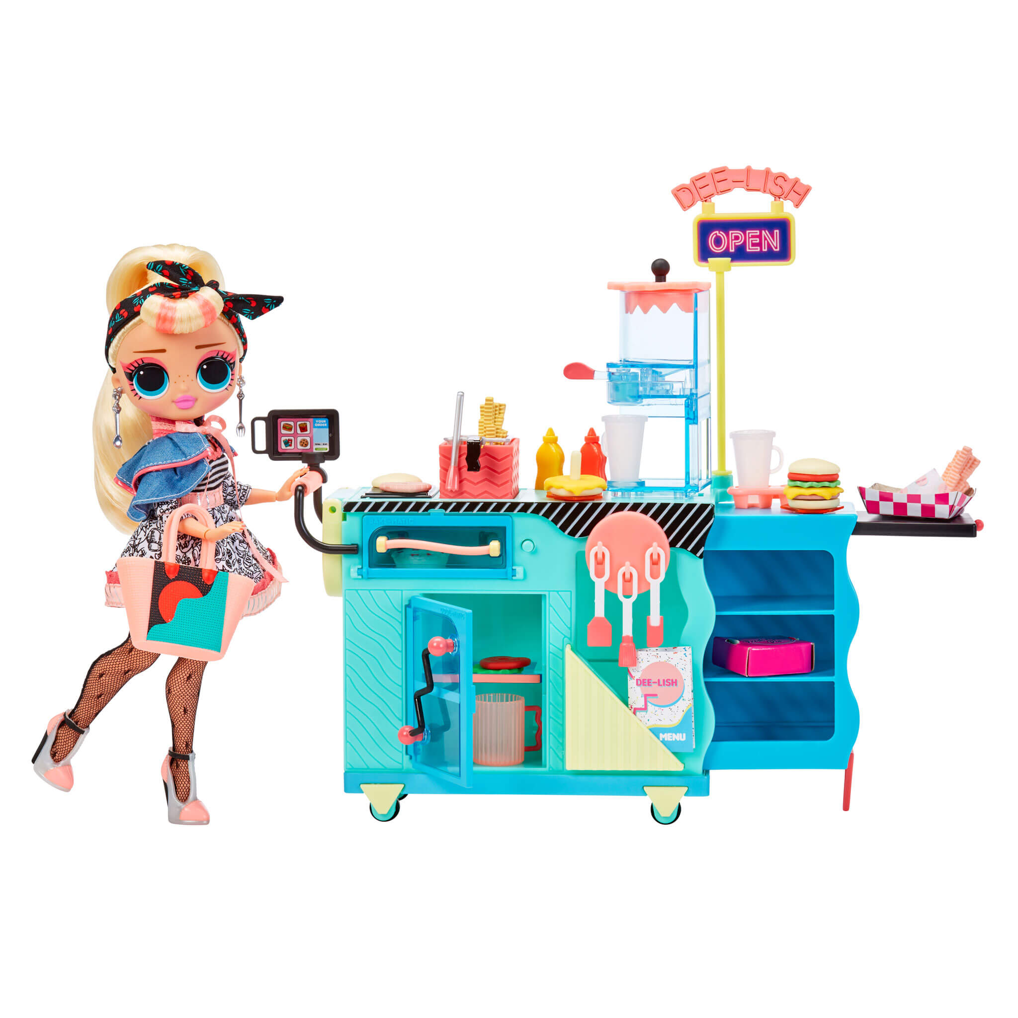 OMG To Go Diner Playset with 45 Surprises Doll The MGA Shop